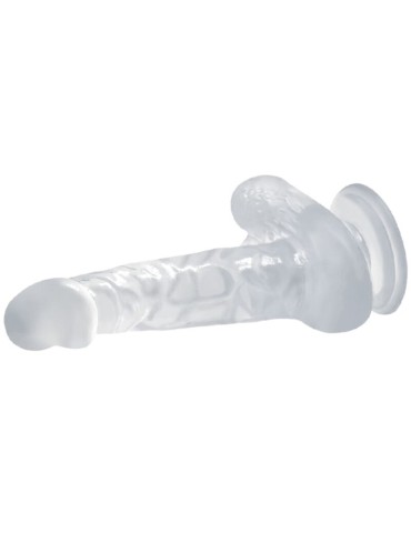 gobaile réaliste avec ventouse et testicules 16,7 cm transparent_3