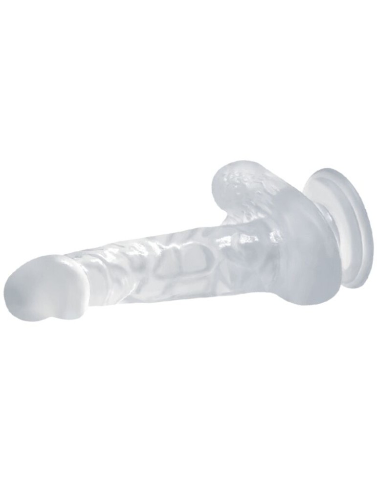 gobaile réaliste avec ventouse et testicules 16,7 cm transparent_3
