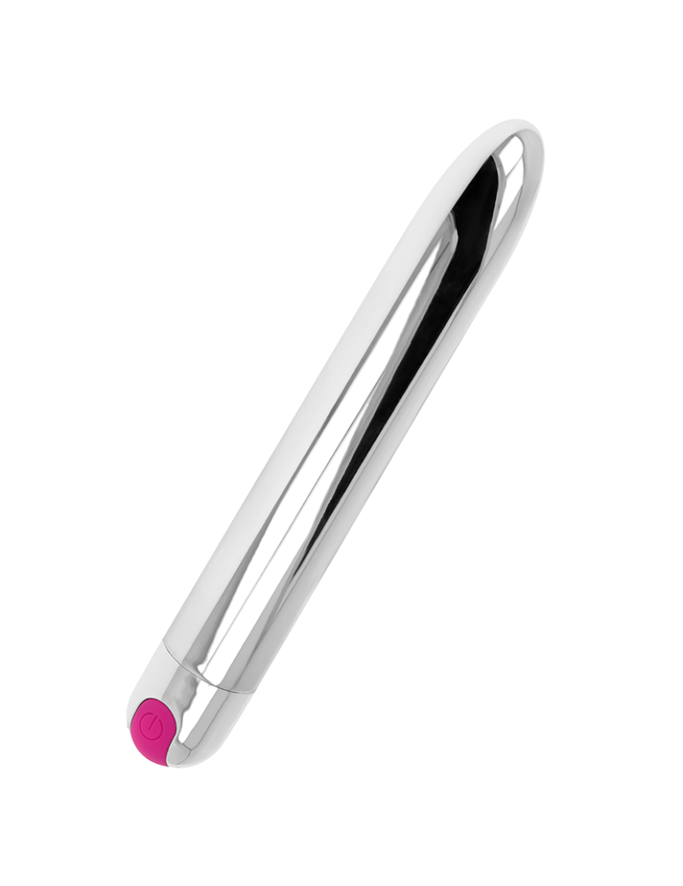 vibromasseur argent rechargeable ohmama 10 modes 18,5 cm