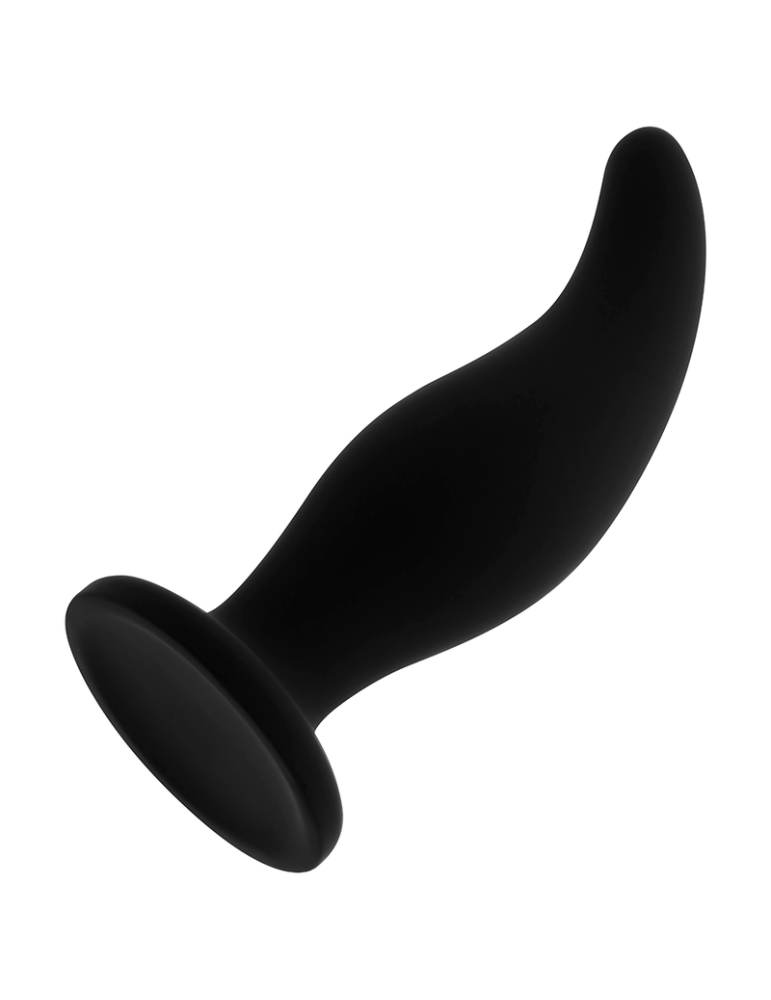 ohmama plug anal en silicone pointe courbe p 12 cm