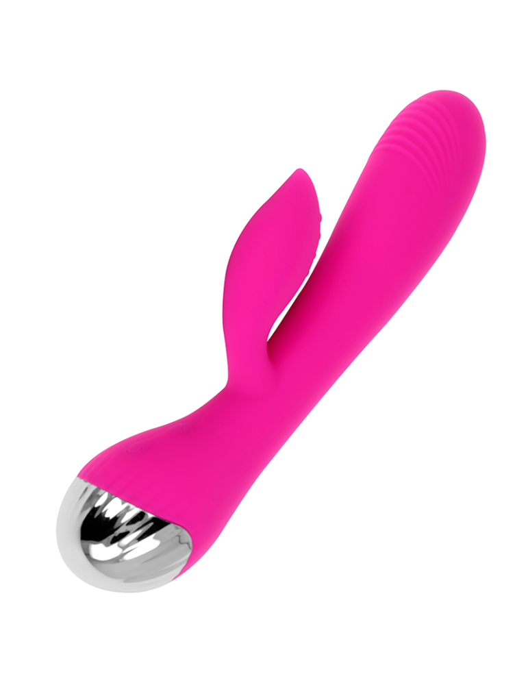 vibromasseur rechargeable ohmama avec lapin 10 modes vibrant 19 cm