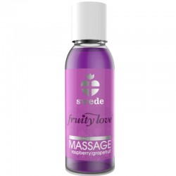 huile de massage fruity love heat effect 50 ml framboise / pamplemousse swede