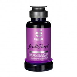 huile de massage fruity love heat effect 100 ml framboise / pamplemousse swede