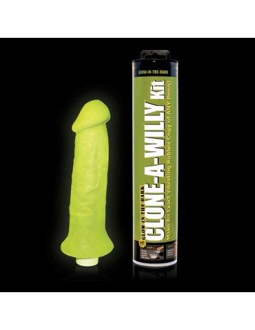 clone willy cloner green pénis luminescent avec vibromasseur_3