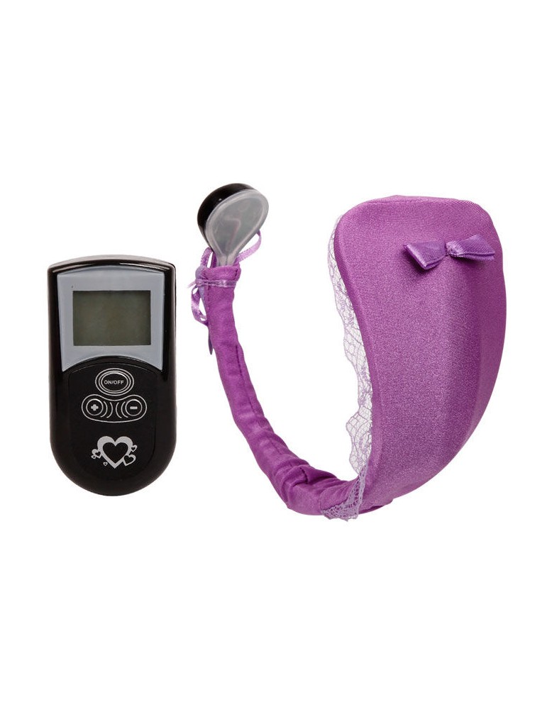 string vibromasseur télécommandé lilas
