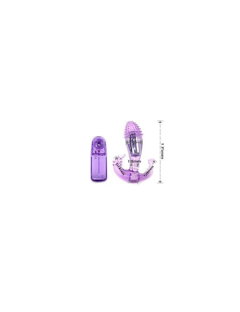 stimulateur vaginal et anal lilas avec vibration