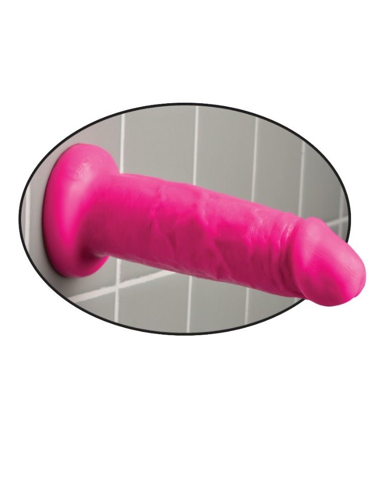 gode dillio avec ventouse chevelu 15,2 cm rose_3