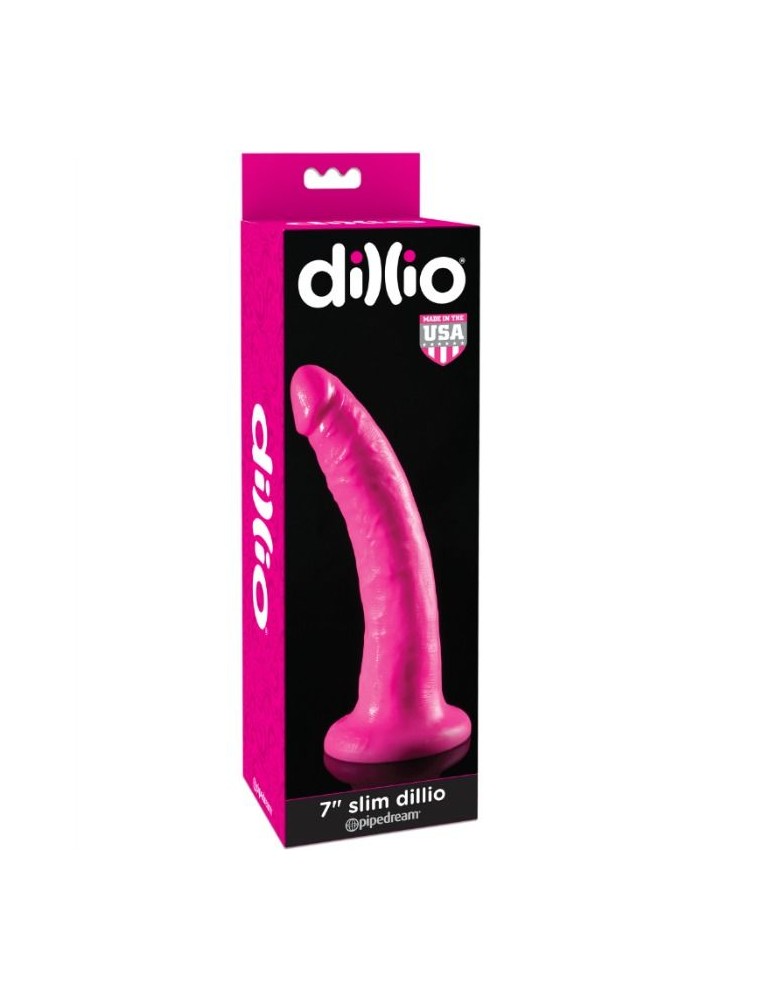 gode dillio avec ventouse 17,8 cm - rose