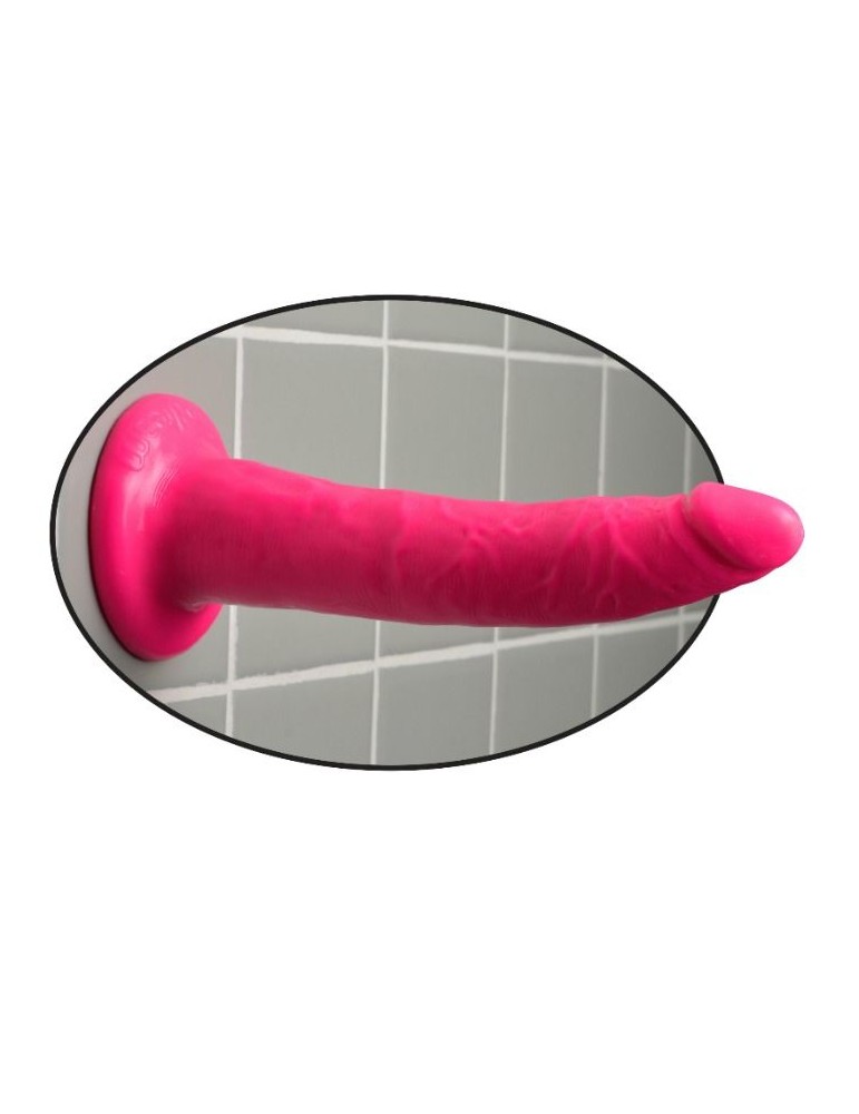 gode dillio avec ventouse 17,8 cm - rose_3