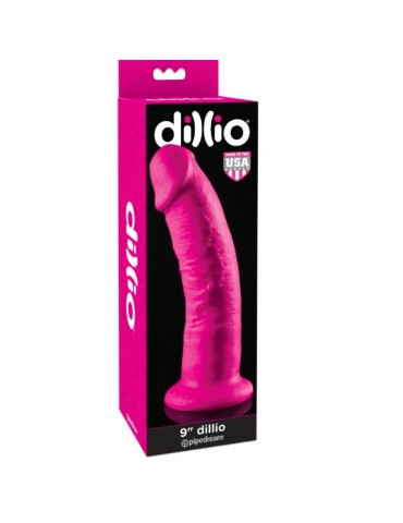 gode dillio avec ventouse rose 9 ''