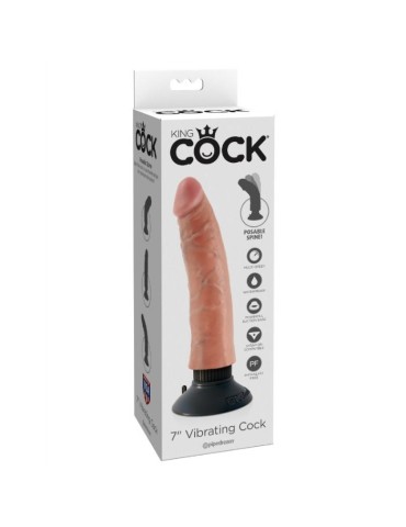 gode vibrant king cock 17,78 cm naturel