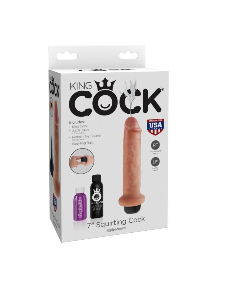 gode éjacule 17,8 cm king cock naturel_2