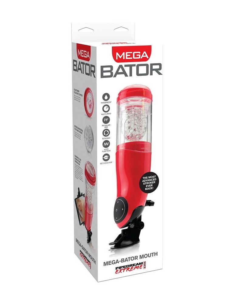 pdx mega bator masturbateur masculin usb bouche rouge
