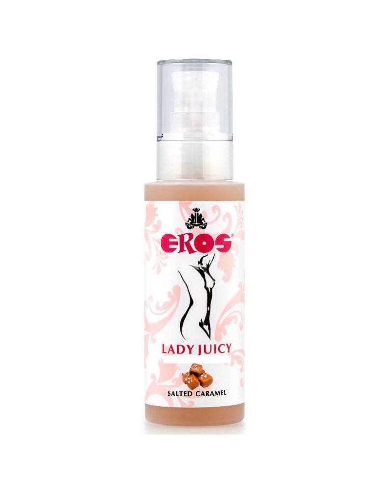 eros lady huile de massage juteuse saveur intense caramel salé 125ml