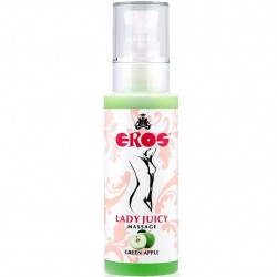 eros lady huile de massage juteuse saveur intense de pomme 125ml