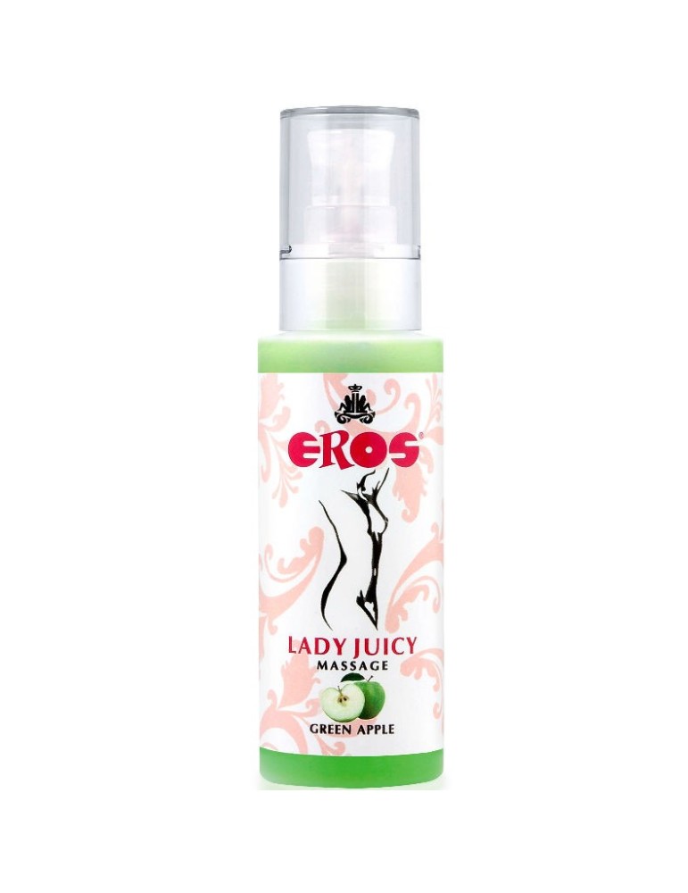 eros lady huile de massage juteuse saveur intense de pomme 125ml