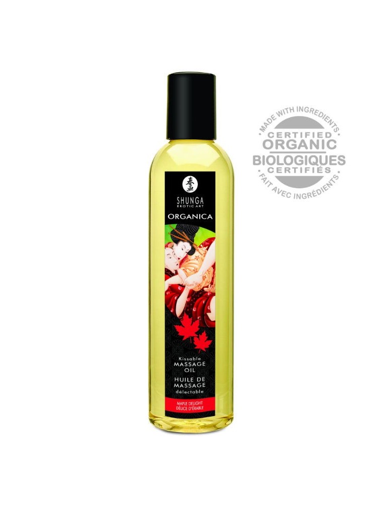 massage érotique à l'huile de shunga délice d'érable bio