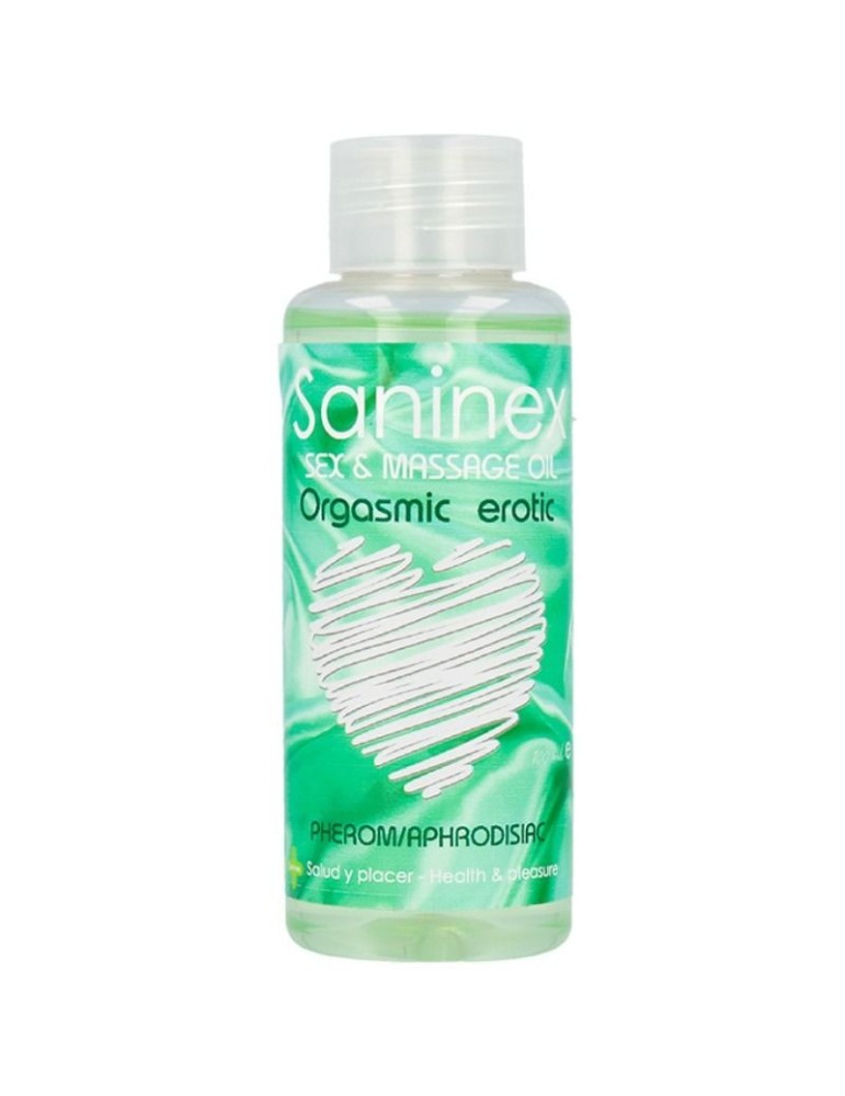 huile de massage érotique orgasmique saninex 100 ml