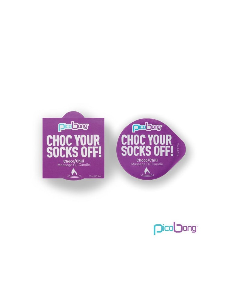 choc vos chaussettes de bougie à l'huile de massage