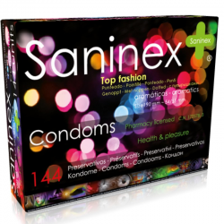 préservatifs saninex top fashion pointillés 144 pcs