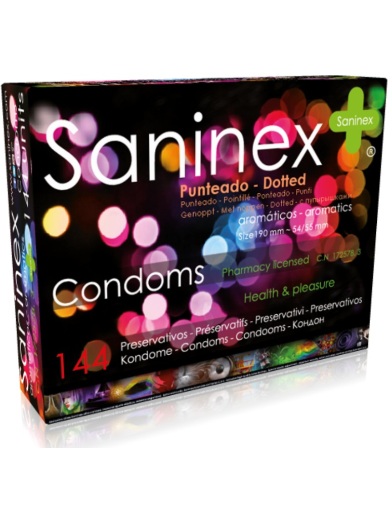 préservatifs saninex à pois 144 pcs