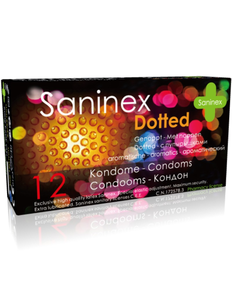 préservatifs saninex pointillés 12 unités
