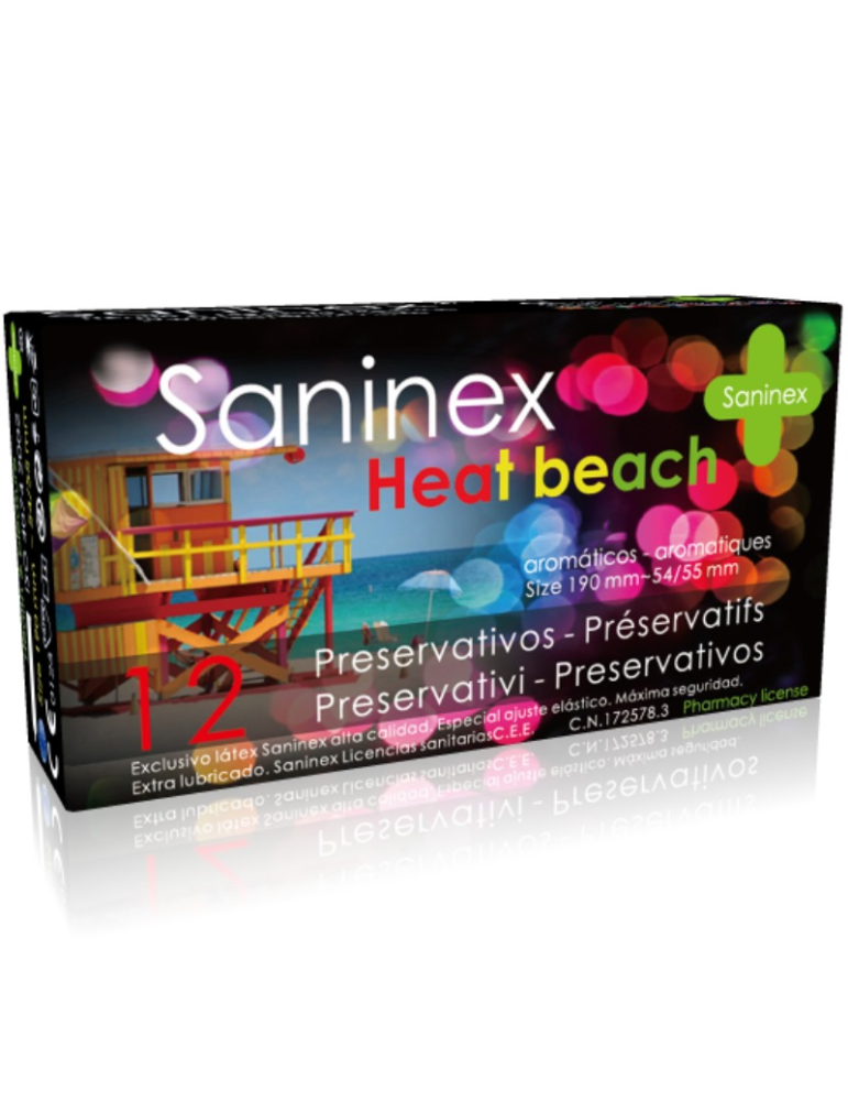 condoms saninex condoms de plage chauffants 12 unités