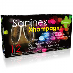 saninex xhampagne préservatifs aromatiques 12 unités