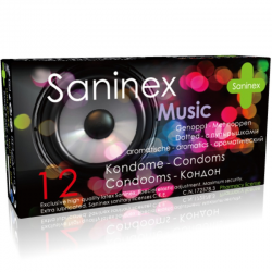 préservatifs aromatiques musicaux saninex 12 unités
