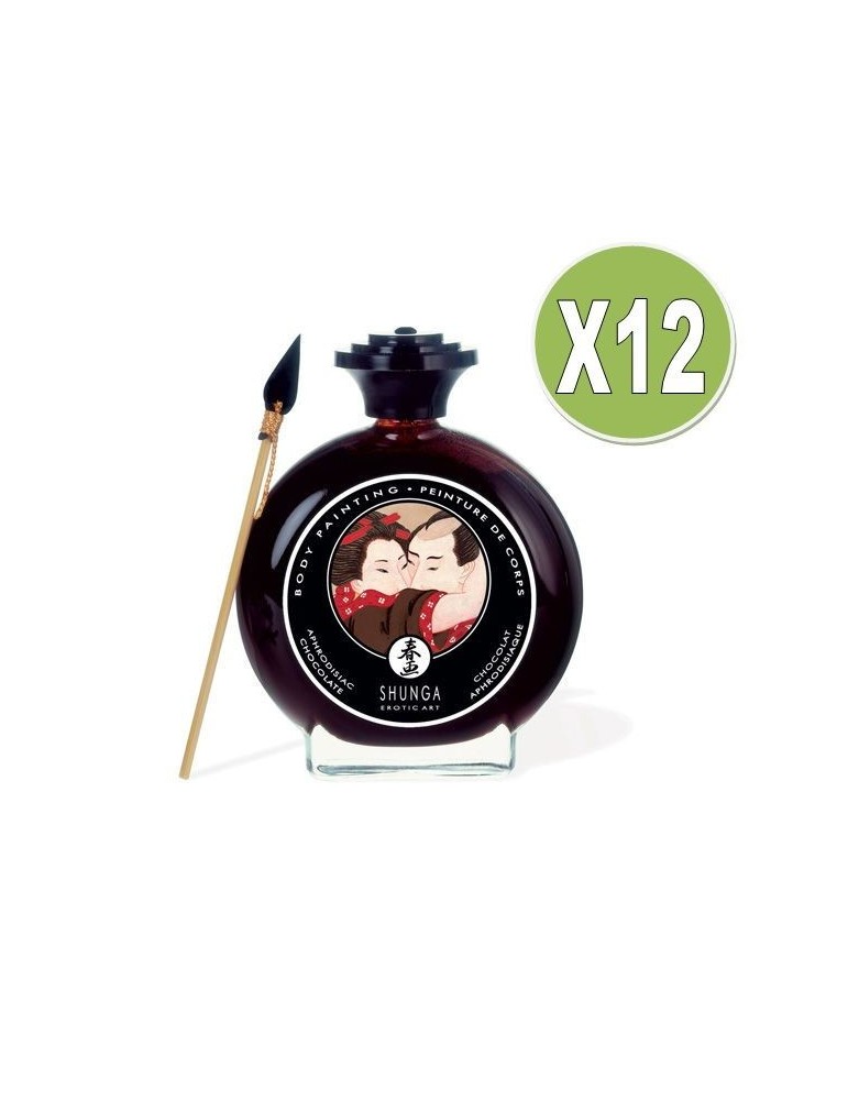peinture corporelle au chocolat shunga (x 12 unités)
