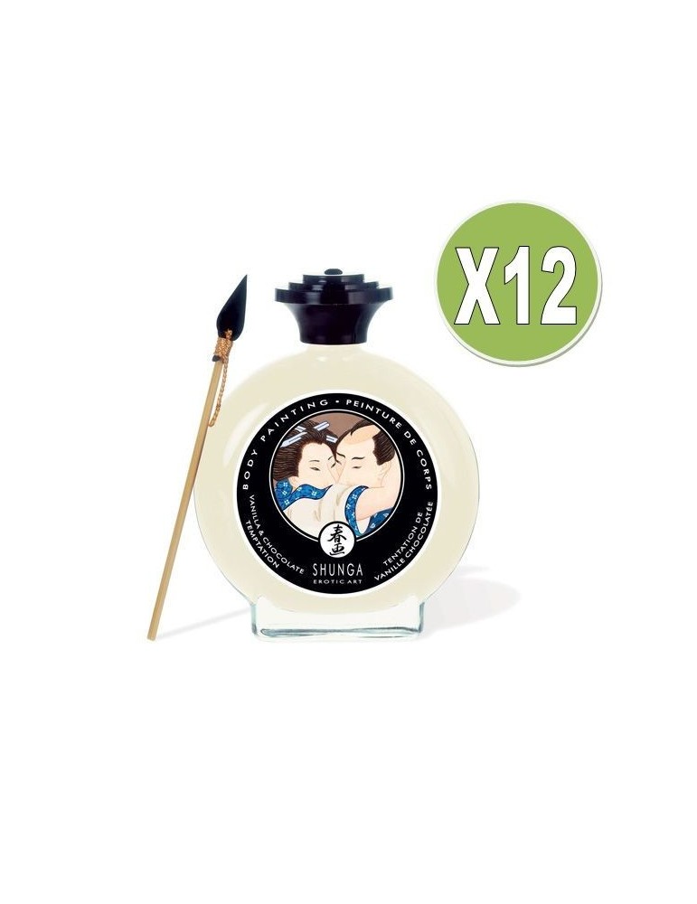 peinture pour le corps shunga vanille et chocolat (x 12 unités)