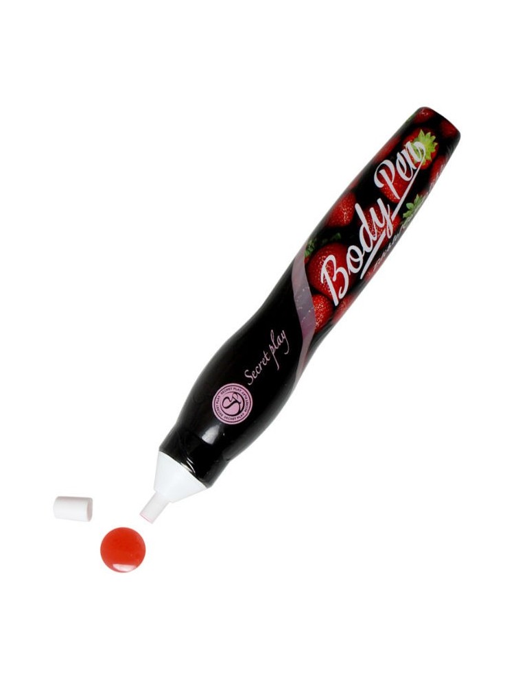 stylo corporel comestible saveur fraise 35 gr.