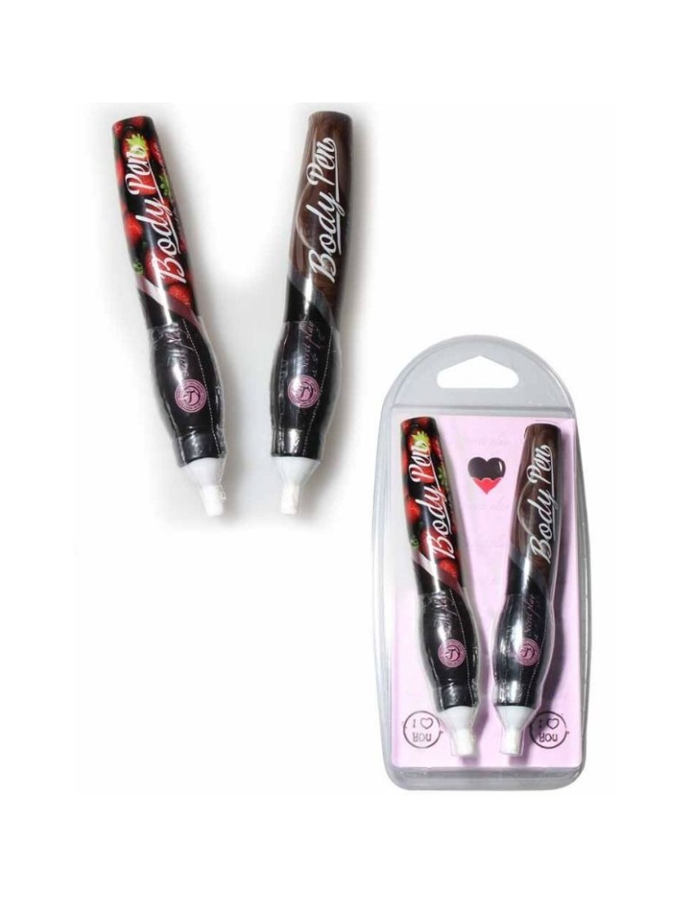 secret play - blister de stylo corporel chocolat et fraise