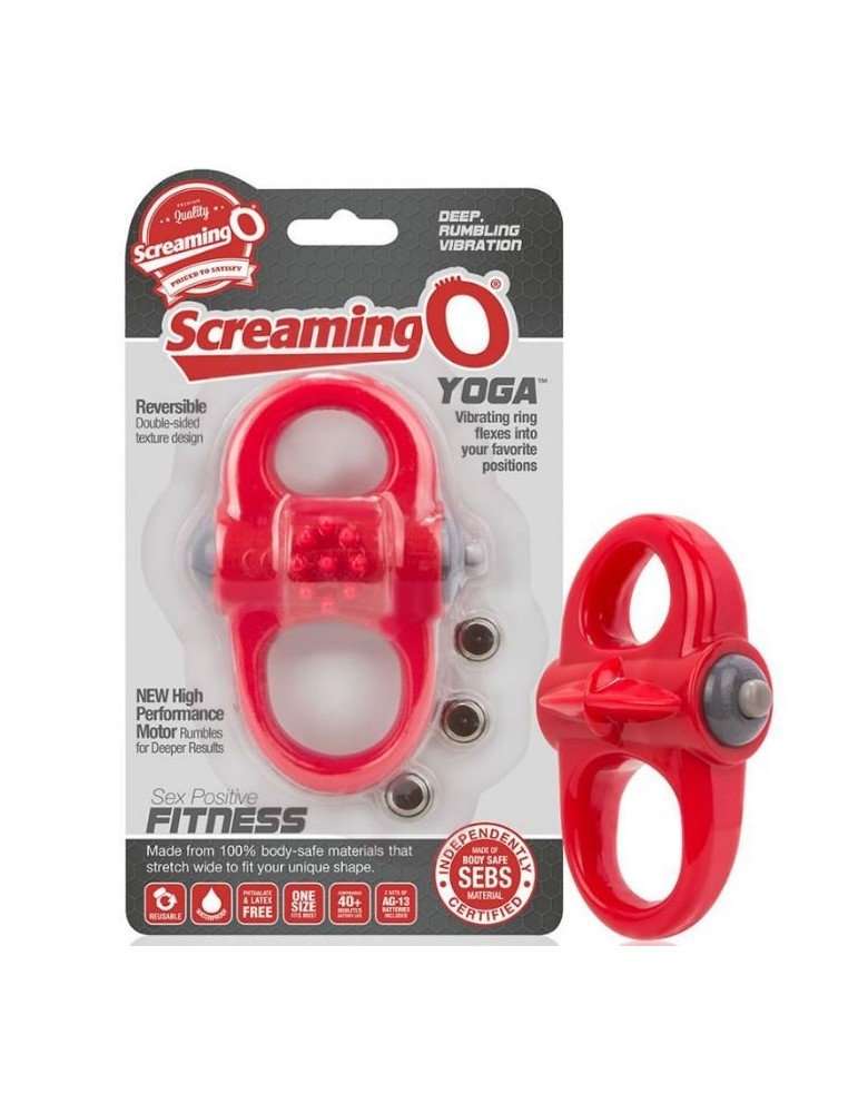 screaming o ring vibromasseur yoga rouge