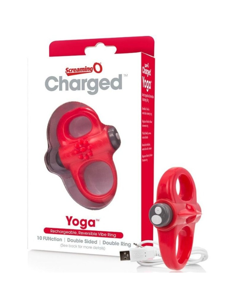vibromasseur de yoga rechargeable screaming o ring rouge_2