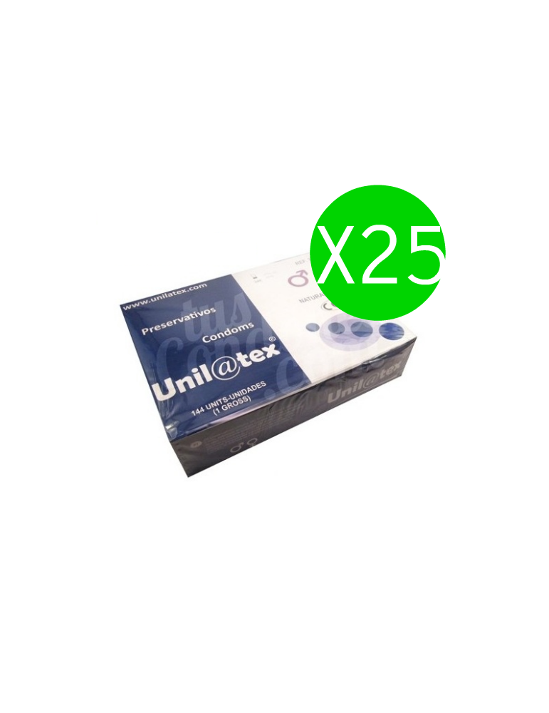 préservatifs naturels unilatex 144 unités x 25 unités