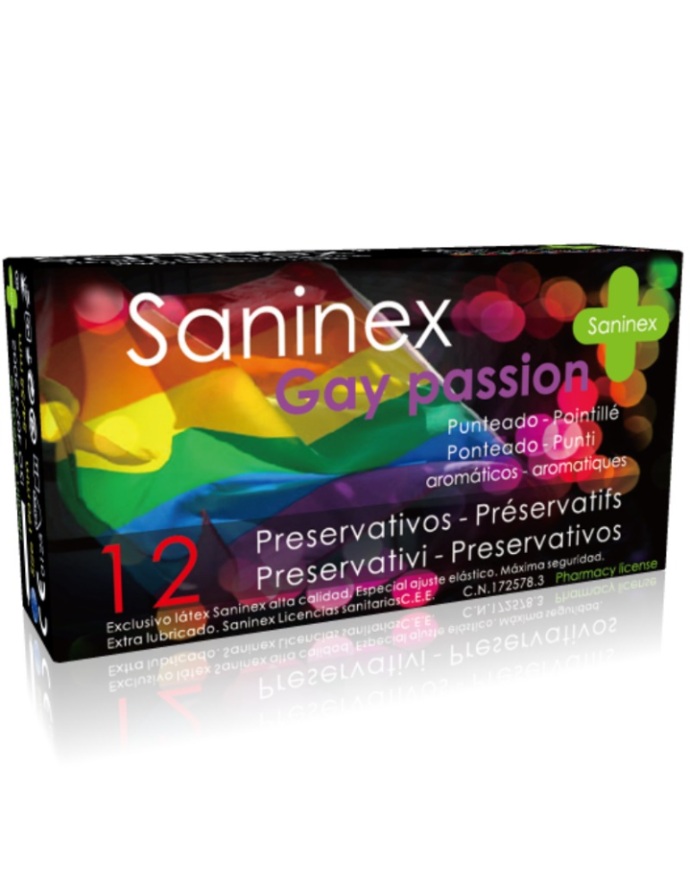 saninex gay passion dotted préservatifs 12 pcs
