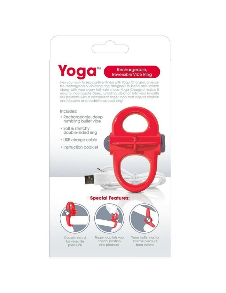 vibromasseur de yoga rechargeable screaming o ring rouge_3