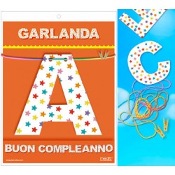 guirlande buon compleanno (carton 220gr)