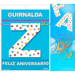 guirlande joyeux anniversaire (carton 220gr)