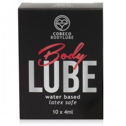 bodylube body lube lubrifiant à base d'eau sans danger pour le latex 10x4ml