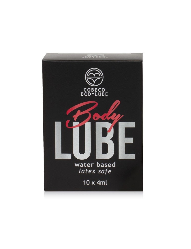 bodylube body lube lubrifiant à base d'eau sans danger pour le latex 10x4ml