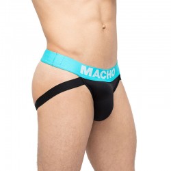 Macho - jockstrap noir et bleu mx200a