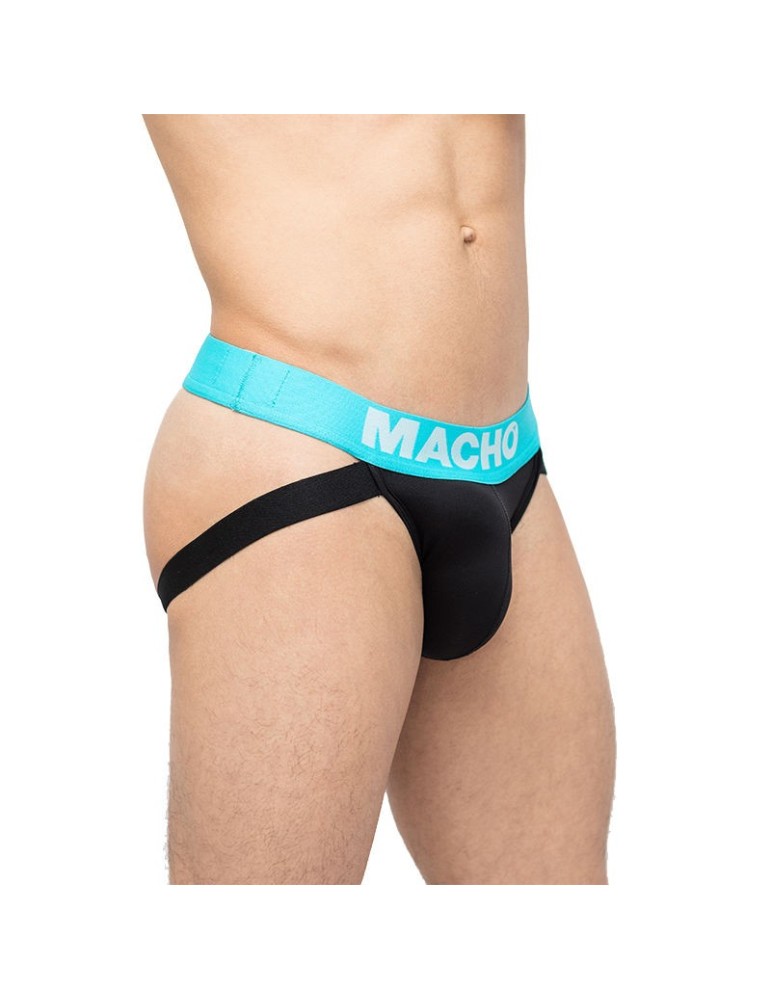 Macho - jockstrap noir et bleu mx200a