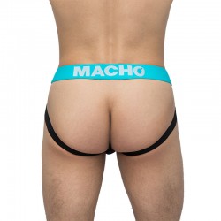 Macho - jockstrap noir et bleu mx200a_3
