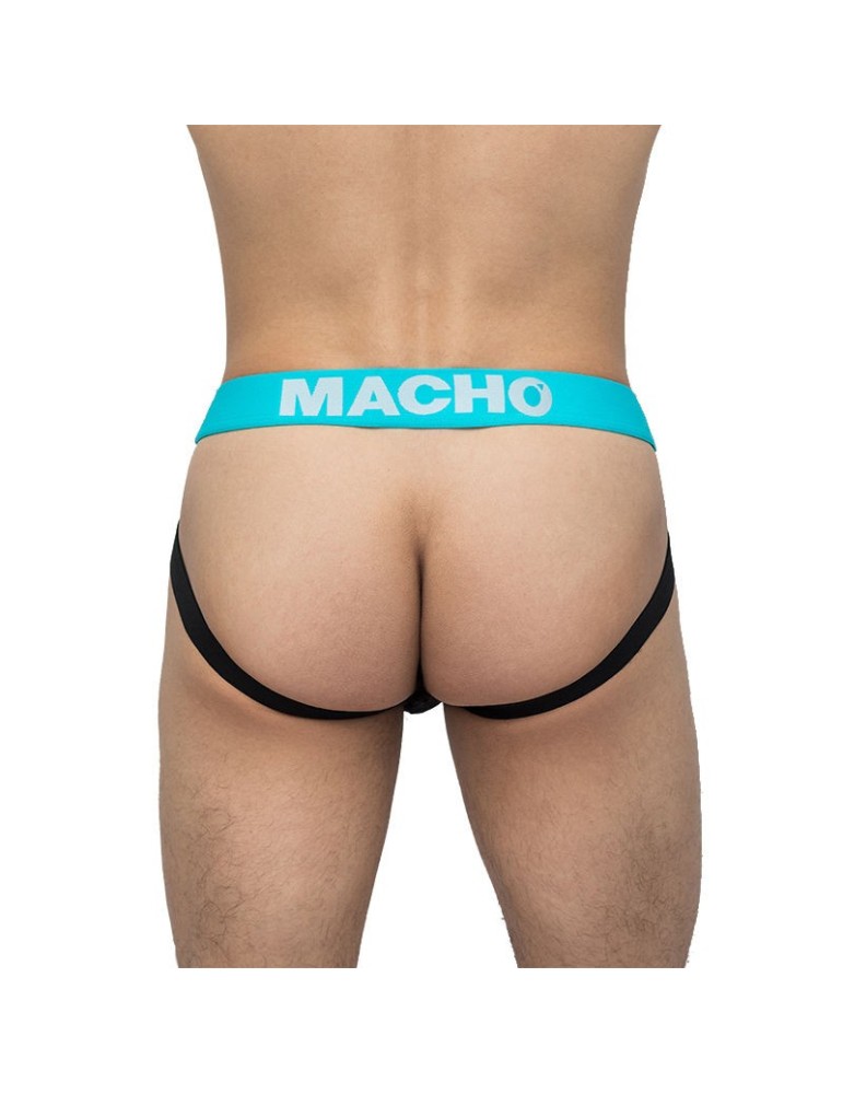 Macho - jockstrap noir et bleu mx200a_3