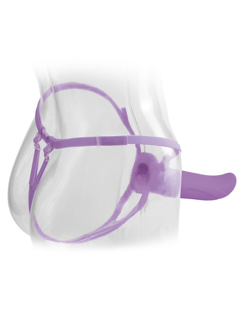 vibromasseur de harnais creux élite fétiche fantasy 15 cm violet_2
