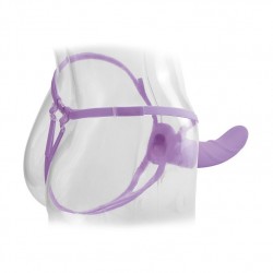 harnais vibromasseur creux fétiche fantaisie élite 22 cm violet_3