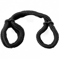 série fantaisie fétiche menottes corde de soie noire_4
