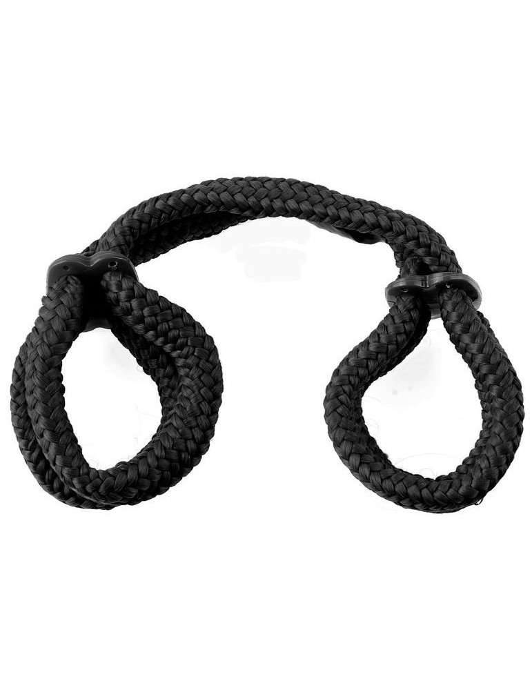 série fantaisie fétiche menottes corde de soie noire_4